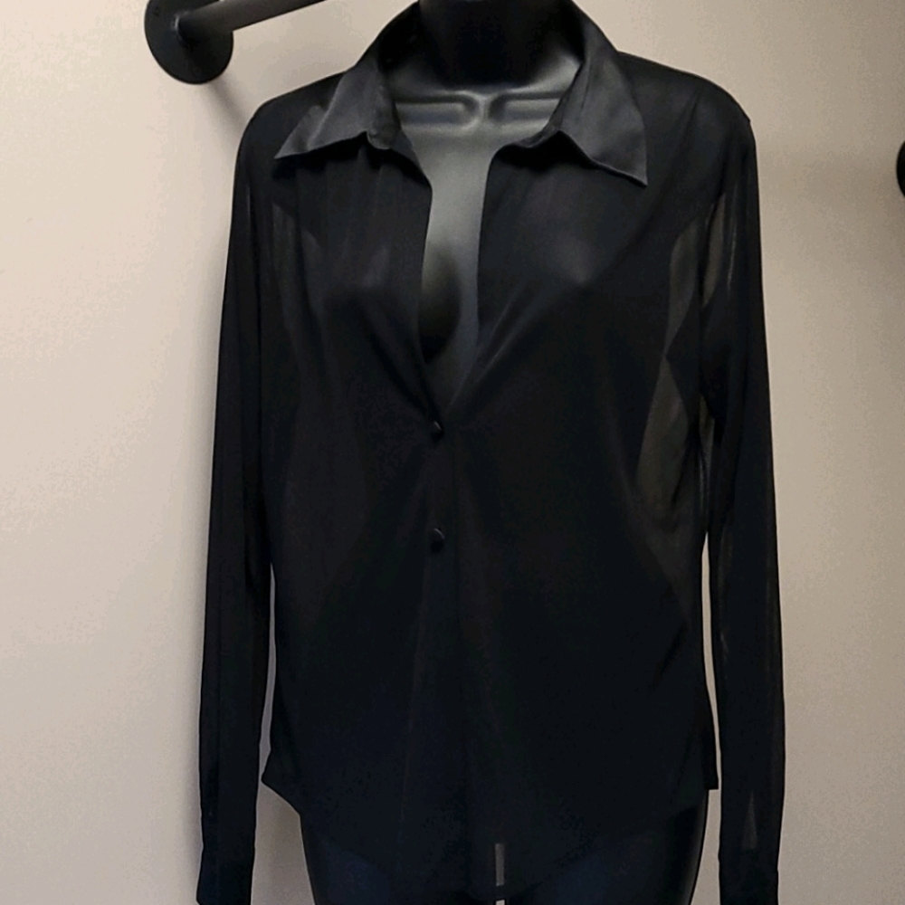 Sheer Black Blouse